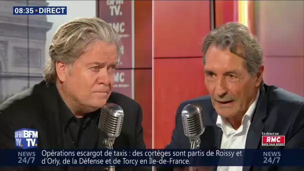 Steve Bannon était face à Jean-Jacques Bourdin en direct sur RMC