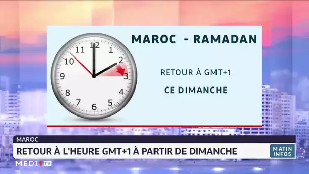 Retour à l´heure GMT+1 à partir de dimanche