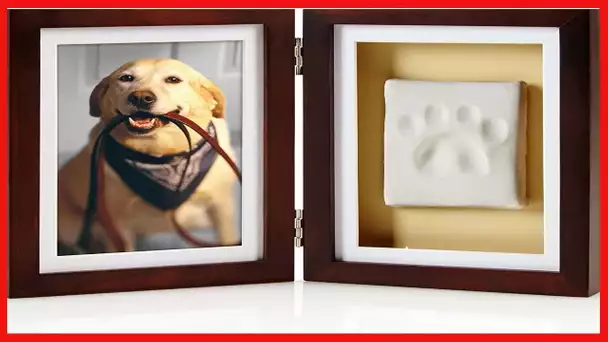 Pearhead Dog or Cat Paw Print Pet Keepsake Photo Frame With Clay Imprint Kit, Perfect Keepsake Frame