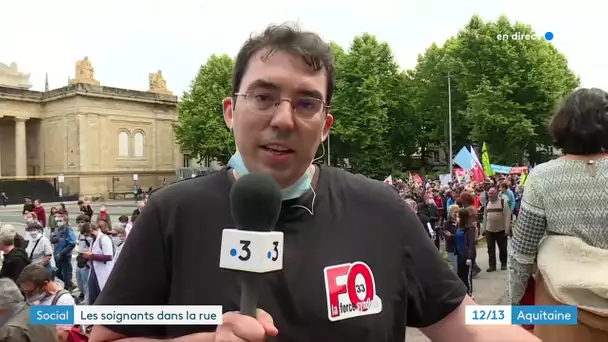 Mobilisation à Bordeaux :  le Secrétaire Général F.O Santé Gironde explique la colère des soignants