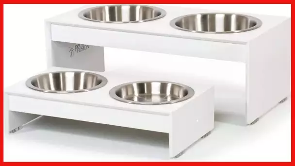 PetFusion Bamboo Elevated Dog Bowls, Cat Bowls