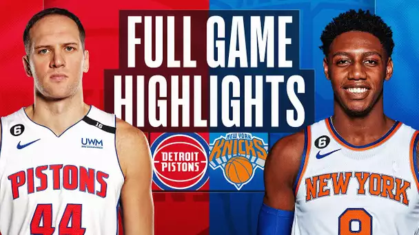 PISTONS at KNICKS | NBA FULL GAME HIGHLIGHTS | November 11, 2022