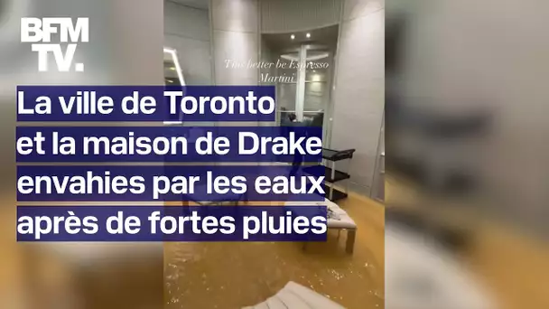 La ville de Toronto envahie par les eaux après des pluies et la maison de Drake en a fait les frais
