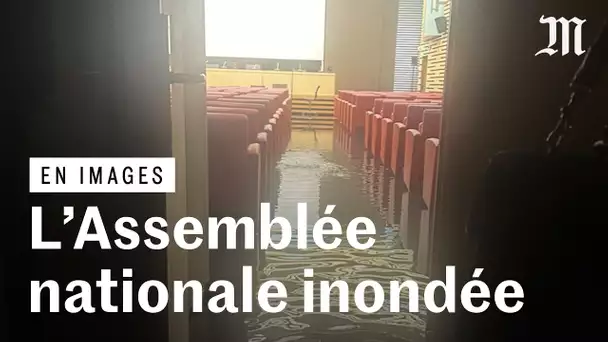 Dépression Kirk : un bâtiment de l’Assemblée nationale inondé