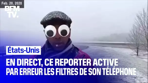 En direct, ce journaliste américain active par erreur tous les filtres de son téléphone