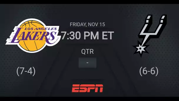 Los Angeles Lakers @ San Antonio Spurs | #EmiratesNBACup on ESPN Live Scoreboard