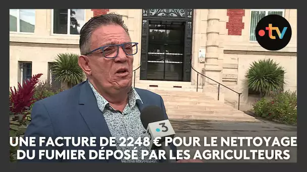 Ce mairie réclame 2248 euros aux agriculteurs pour le nettoyage du fumier déposé devant la mairie