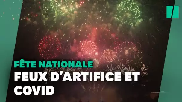 Les images du feu d'artifice du 14-Juillet à Paris, sous pass sanitaire