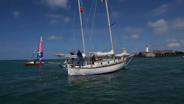 Sables d&#039;Olonne : arrivée de sir Robin Knox Johnston