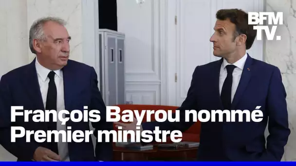 François Bayrou est nommé Premier ministre par Emmanuel Macron