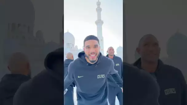 The Celtics visit The Sheikh Zayed Grand Mosque 🕌 #NBAinAbuDhabi | #Shorts