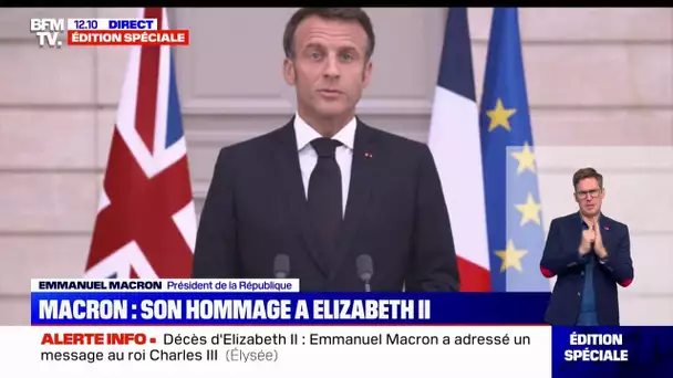 Emmanuel Macron rend hommage à Elizabeth II