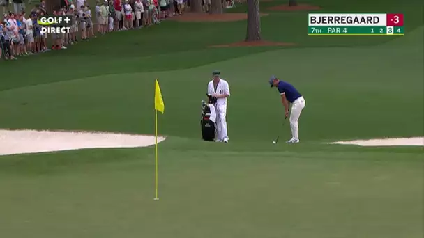 The Masters 2019 - Incroyable coup de Bjerregaard pour le birdie sur le 7 !