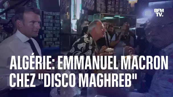 Emmanuel Macron échange avec les gérants de "Disco Maghreb", boutique popularisée par DJ Snake