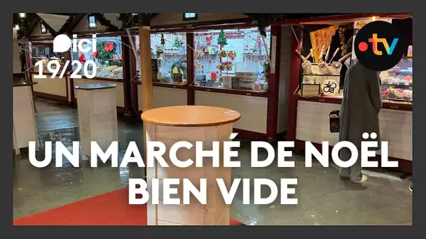 Un marché de Noël bien vide à Angers