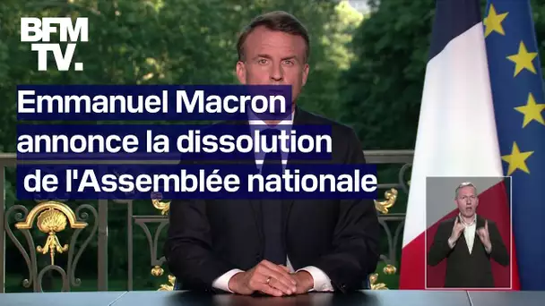 Emmanuel Macron annonce la dissolution de l'Assemblée nationale