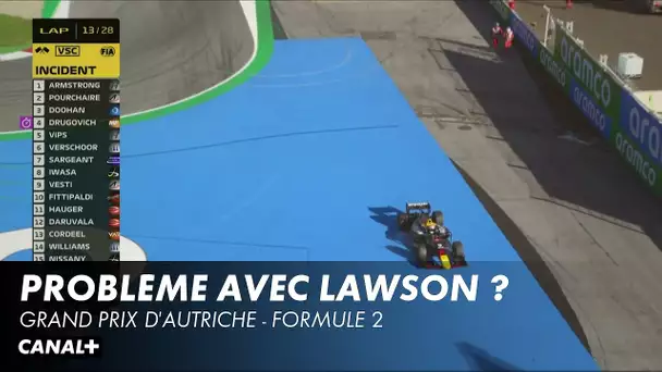 Problème mécanique pour Liam Lawson ? - Grand Prix d'Autriche - F2