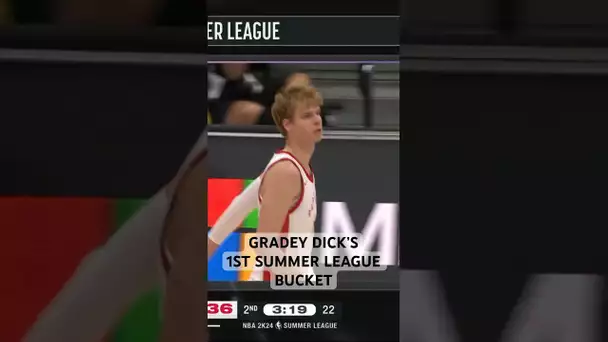 #13 Overall Pick Gradey Dick Knocks Down His First Basket of Summer League 🎯 | #Shorts