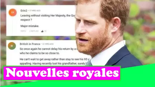 'Irrespectueux!' Harry est qualifié de "totalement épouvantable" pour avoir snobé la reine lors d'un