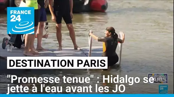 "Promesse tenue" : La Maire de Paris se jette "enfin" à l'eau avant les JO • FRANCE 24