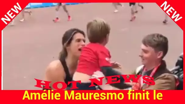 Amélie Mauresmo finit le marathon de Londres… avec son fils de 3 ans