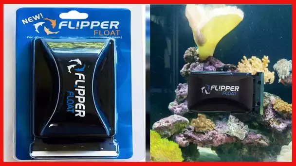 FL!PPER Flipper Cleaner Float - 2-in-1 Floating Magnetic Aquarium Glass Cleaner - Fish Tank Cleaner