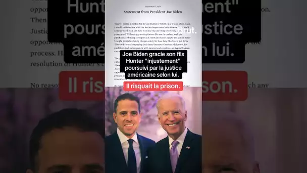 Joe Biden gracie son fils, Hunter Biden.