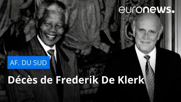 Décès de l'ex-président sud-africain Frederik de Klerk