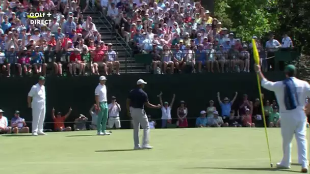 The Masters 2019 - Superbe putt de Tiger Woods sur le 14 !