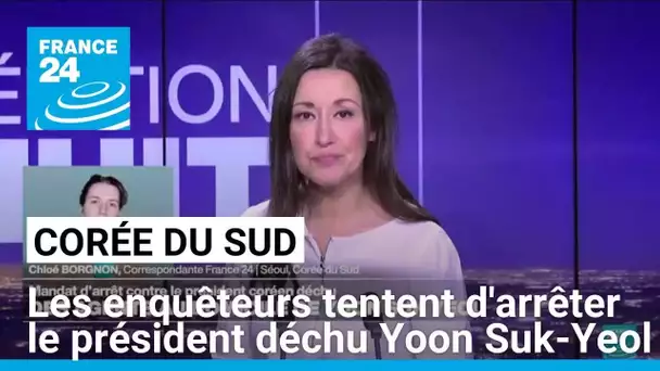 Corée du Sud : les enquêteurs tentent d'arrêter le président déchu Yoon Suk-yeol • FRANCE 24