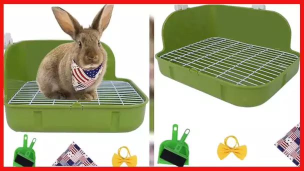 Humorous.P Small Animal Litter Pet Toilet Potty Trainer Corner Litter Bedding Box Pet Pan for Small