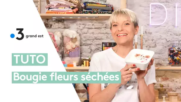 Tuto Saint-Valentin : faire une bougie avec des fleurs séchées