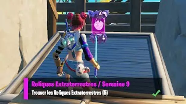 TROUVER LES RELIQUES EXTRATERRESTRES DE LA SEMAINE 9 (5) - FORTNITE RELIQUES ALIENS SEMAINE 9 !