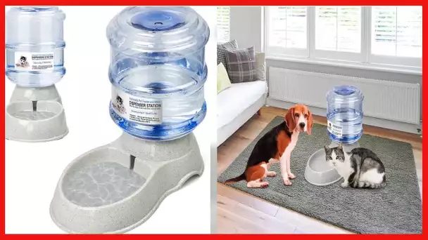 FAYDUDU Automatic Dog Cat Feeder and Water Dispenser in Set Pet Food and Waterer for Small Medium Pe