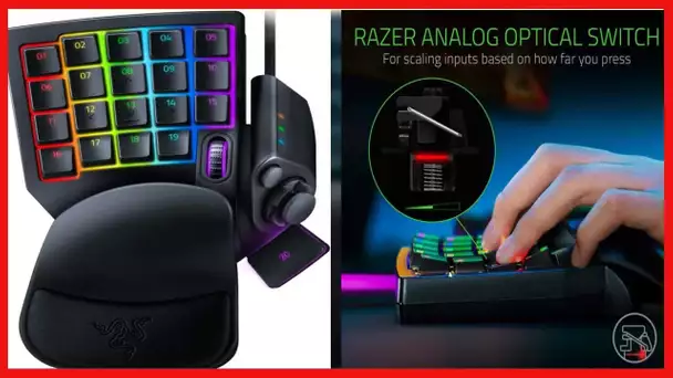 Razer Tartarus Pro Gaming Keypad: Analog-Optical Key Switches - 32 Programmable Keys - Customizable