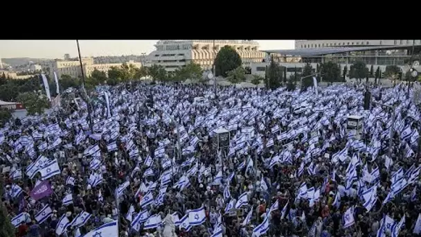 Réforme judiciaire en Israël : des manifestants campent devant la Knesset avant un vote décisif