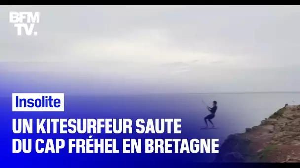 Un kitesurfeur se jette de 70 mètres de haut depuis le cap Fréhel