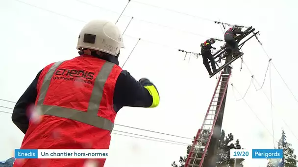 Gros chantier d'Enedis à Sceau-Saint-Angel