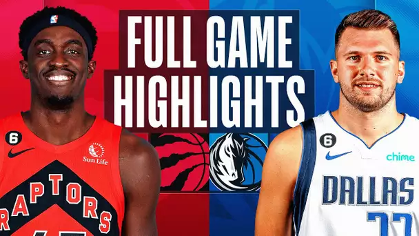 RAPTORS at MAVERICKS | NBA FULL GAME HIGHLIGHTS | November 4, 2022