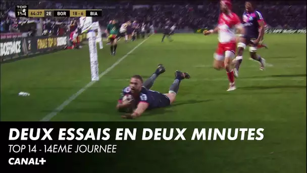 Deux sublimes essais en deux minutes pour l'UBB | TOP 14 - 14ème journée