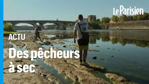 À Toulouse, les pêcheurs de la Garonne à sec