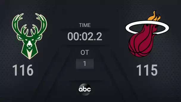 Bucks @ Heat | NBA on ABC Live Scoreboard | #WholeNewGame