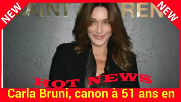 Carla Bruni, canon à 51 ans en robe pull et cuissardes