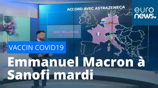 Emmanuel Macron à Sanofi mardi, 4 pays européens scellent un accord pour un vaccin contre le covid19