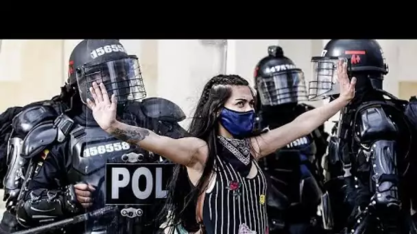 Mobilisation dans les rues contre les violences policières en Colombie