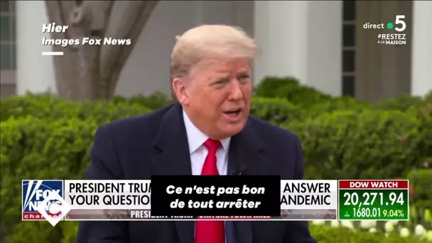 Le 5 sur 5 : Donald Trump contre le confinement ! - C à Vous - 25/03/2020