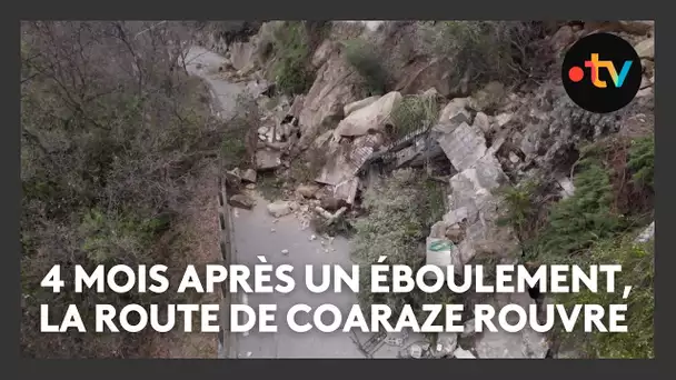 Quatre mois après un éboulement, la route de Coaraze (06) rouvre enfin