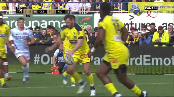 Top 14 - 21ème Journée - Clermont / Racing 92 : L'essai de Grosso face au Racing 92