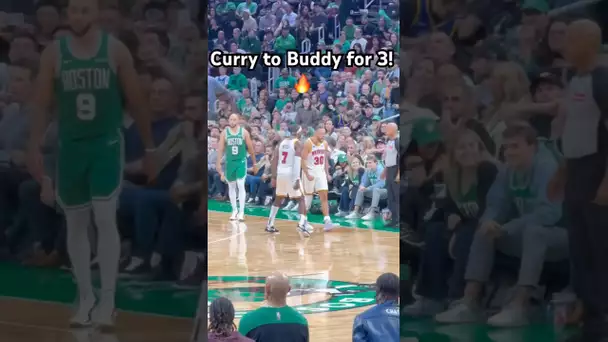 Stephen Curry finds Buddy Hield to hit the CLUTCH 3 in Boston! 🔥👀|#Shorts