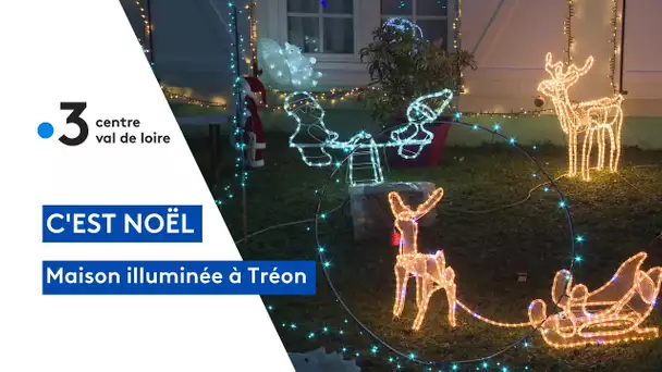 Lumières de Noël : maison illuminée à Tréon (Eure-et-Loir)